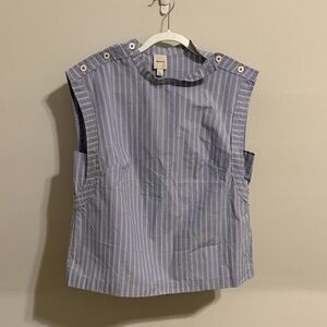 Anthropologie Blue and White Striped Blouse